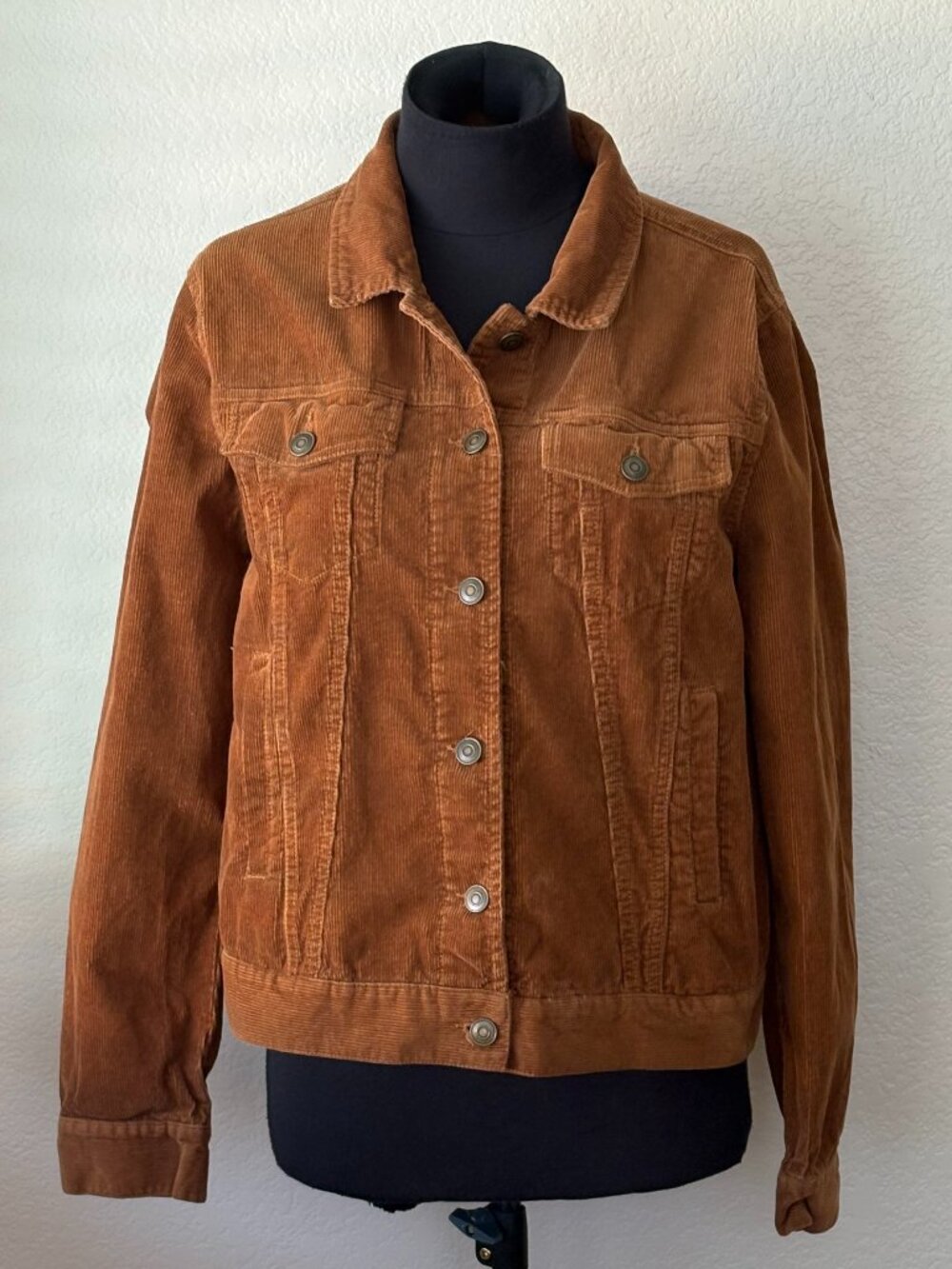 Jason Maxwell Cognac Corduroy Trucker Jacket Women's M
